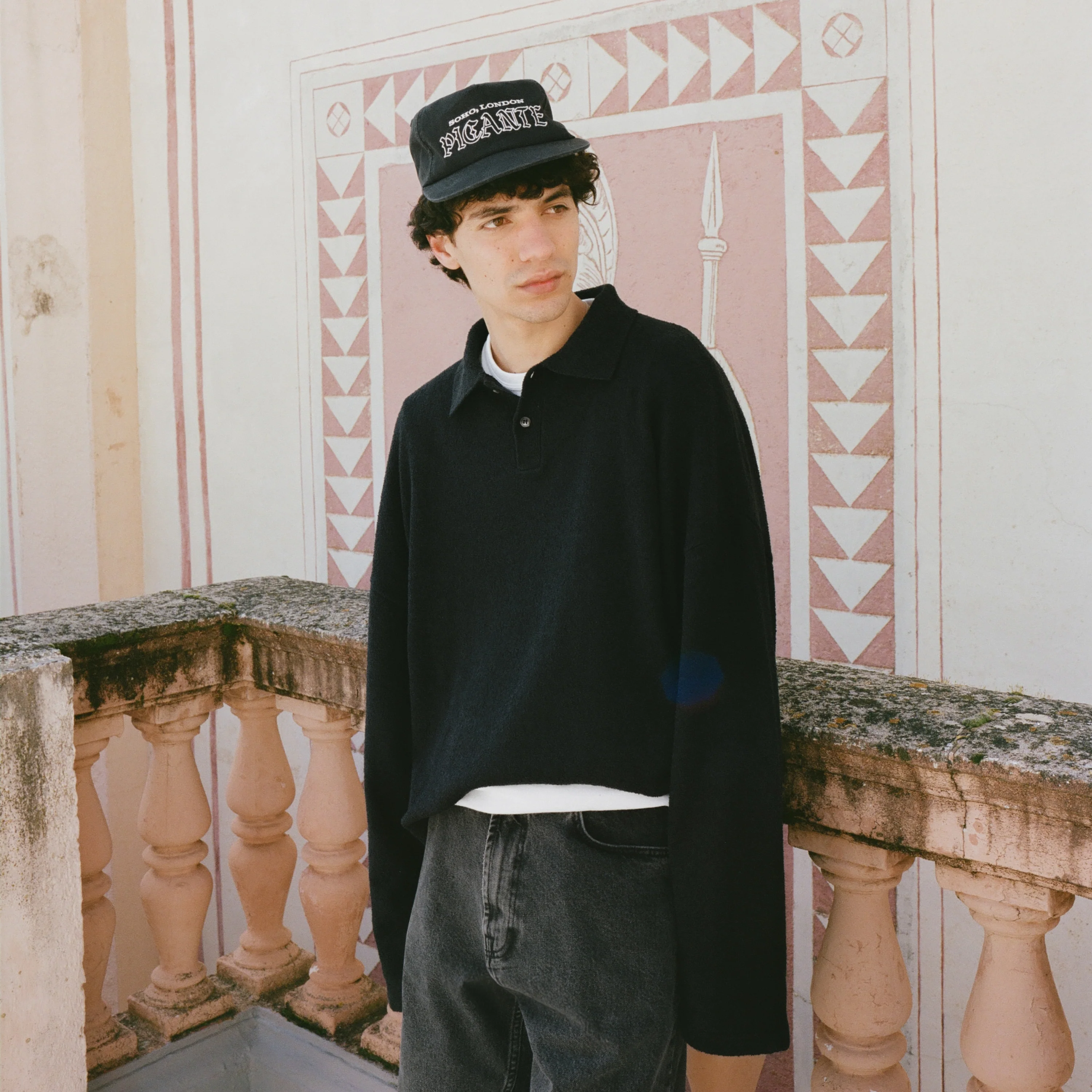 Boucle Longsleeve Polo Shirt - Image 3