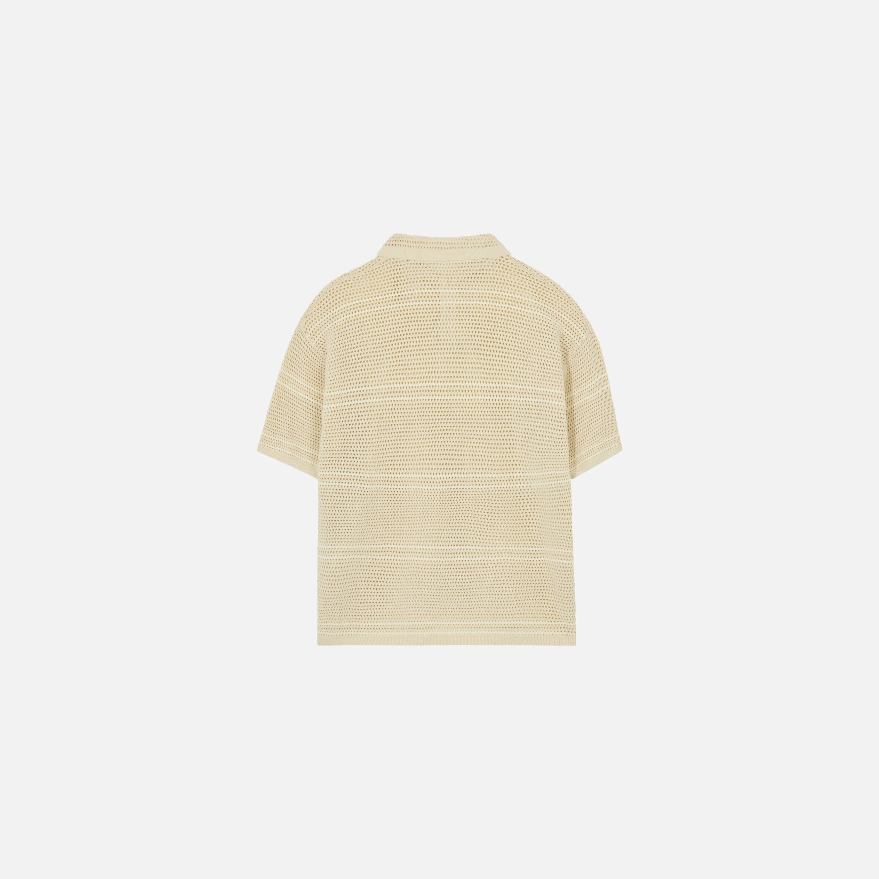Mesh Knit Striped Polo - Image 2