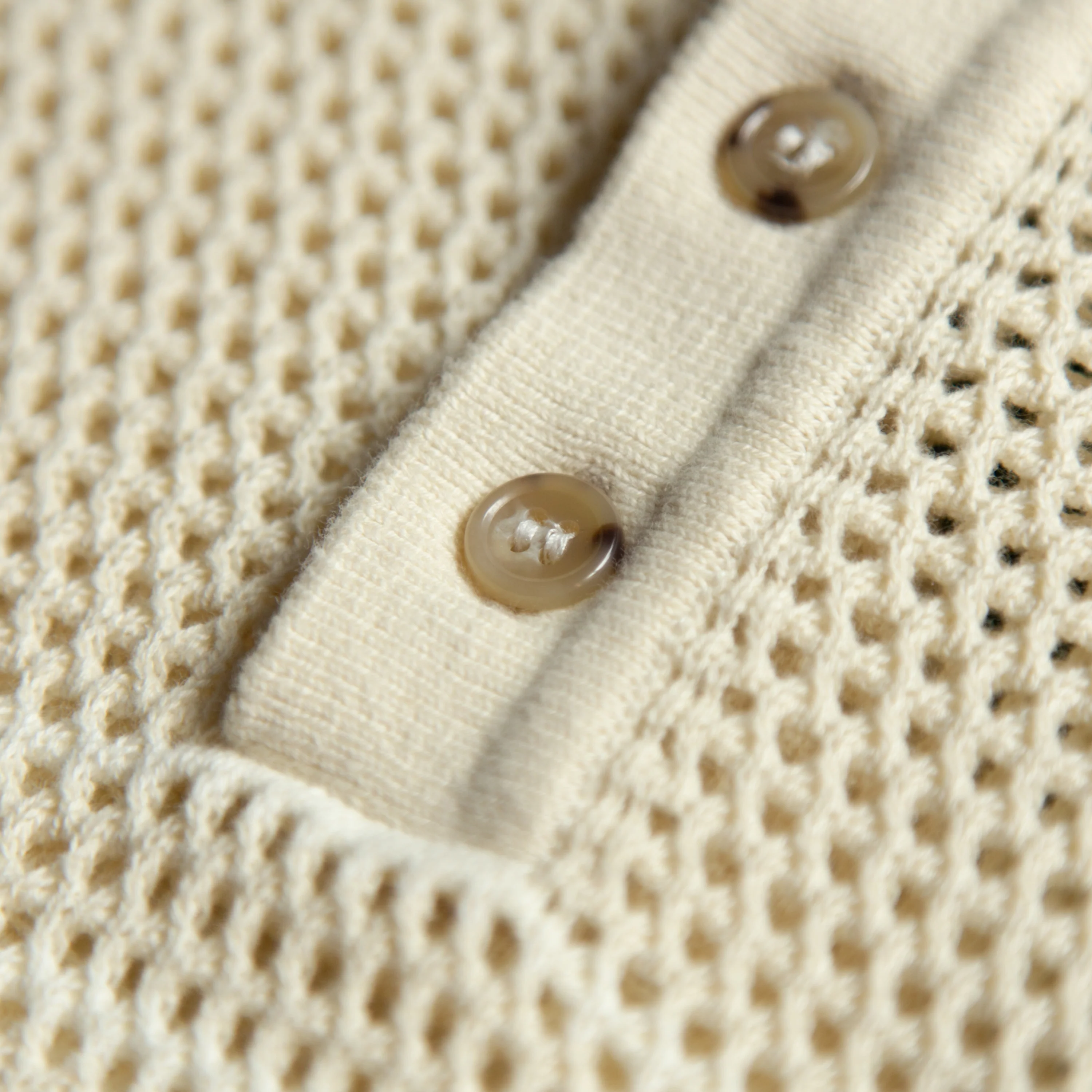Mesh Knit Striped Polo - Image 4