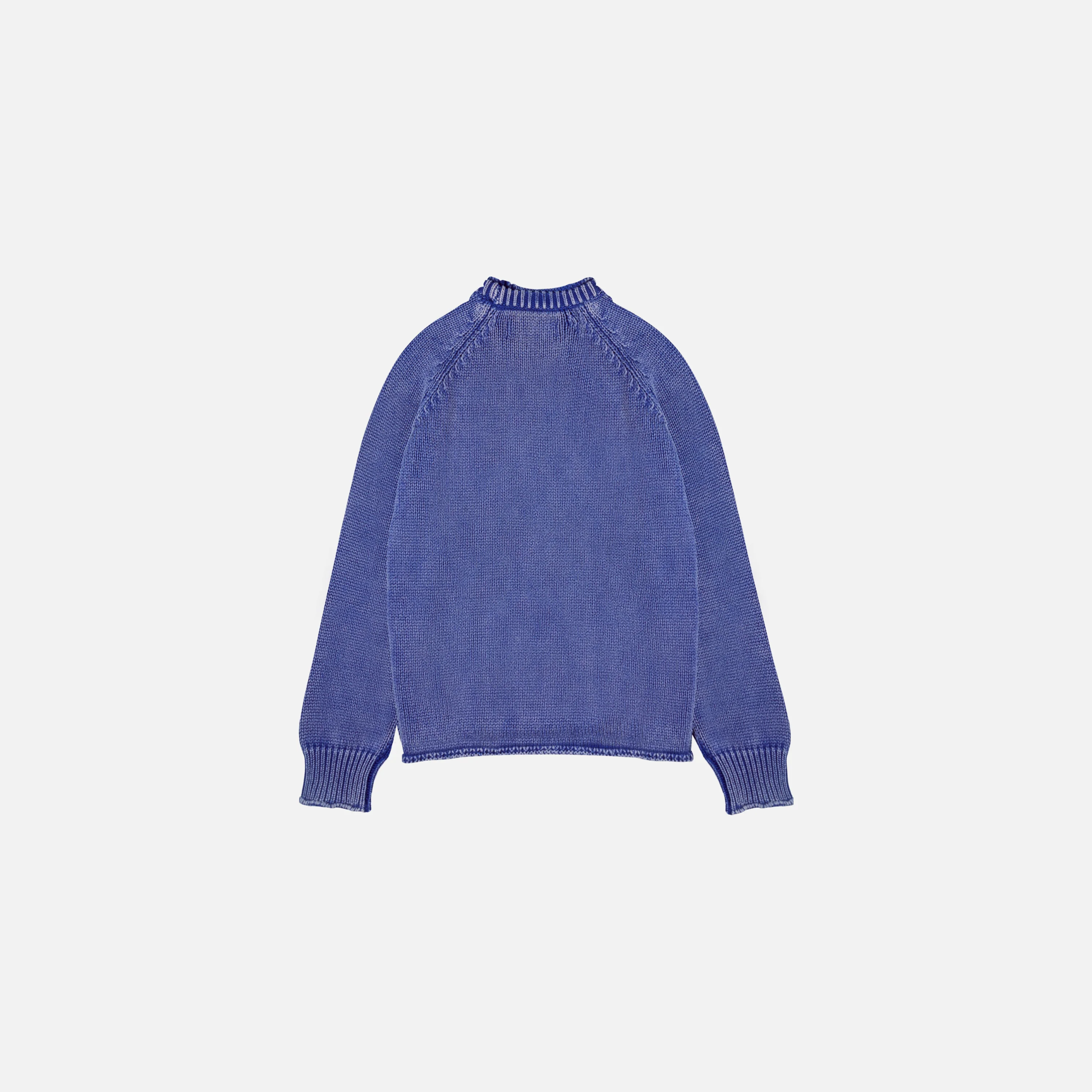 Washed Raw Edge Roll-Neck Sweater - Image 2