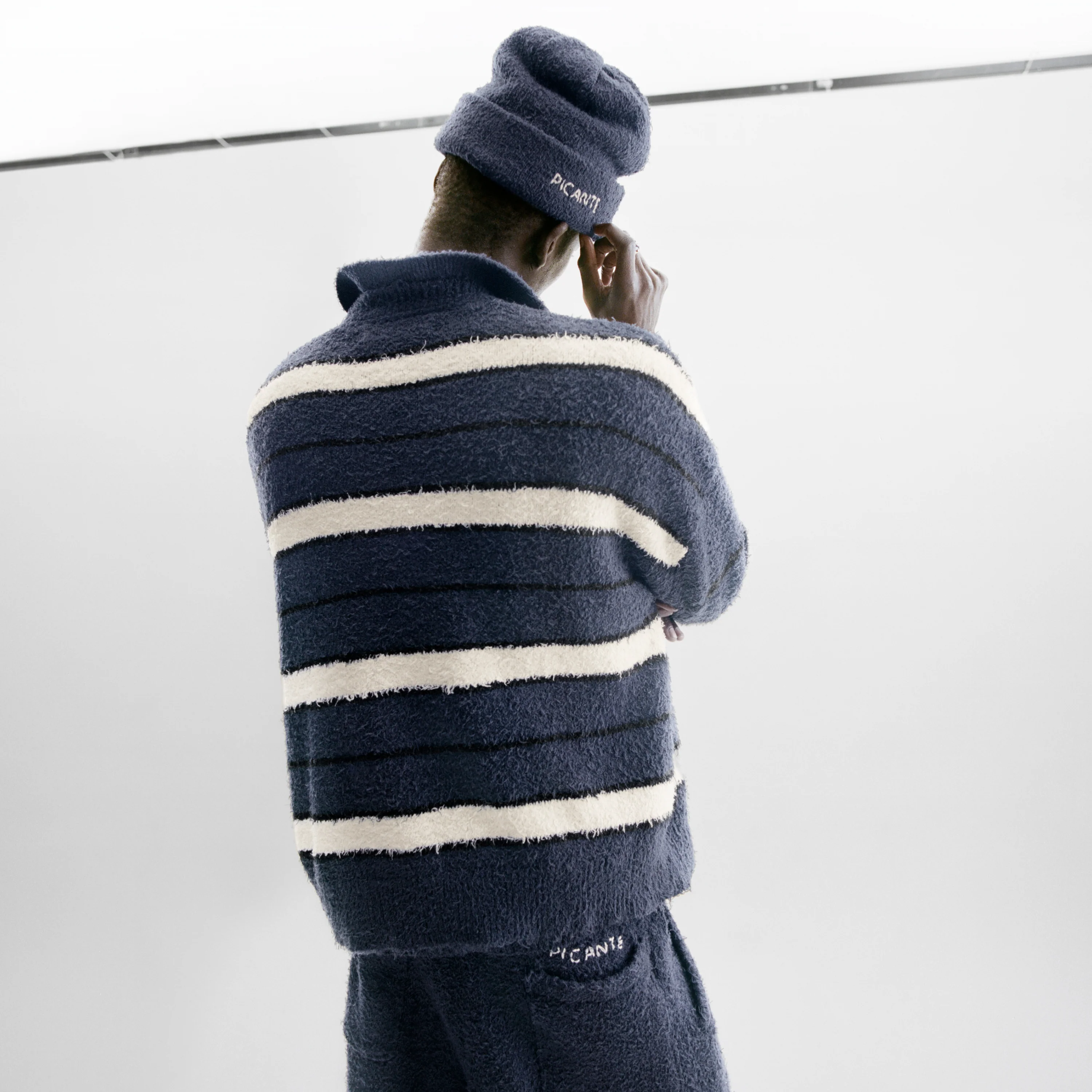 Shaggy Stripe Knit Sweater - Image 4