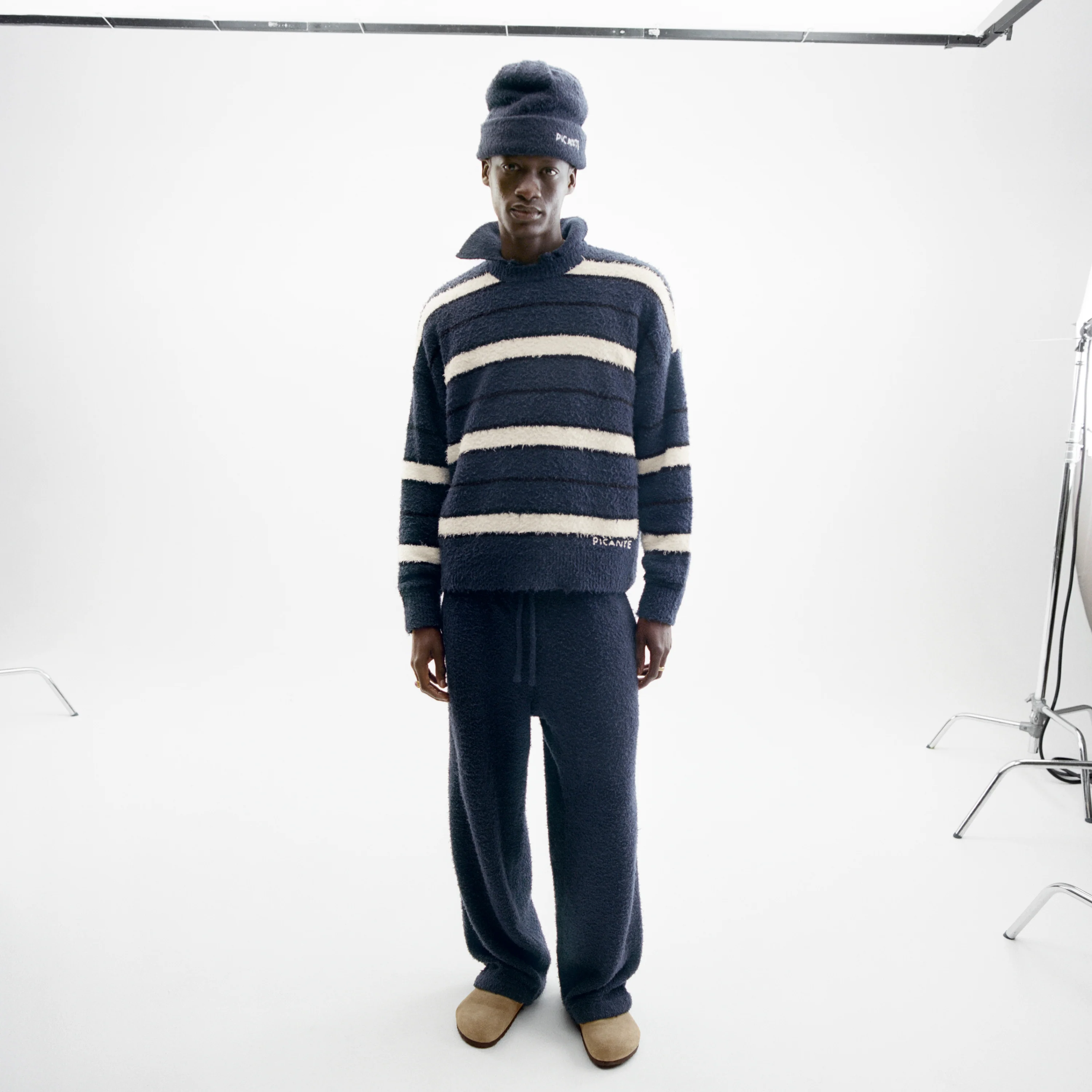 Shaggy Stripe Knit Sweater - Image 5