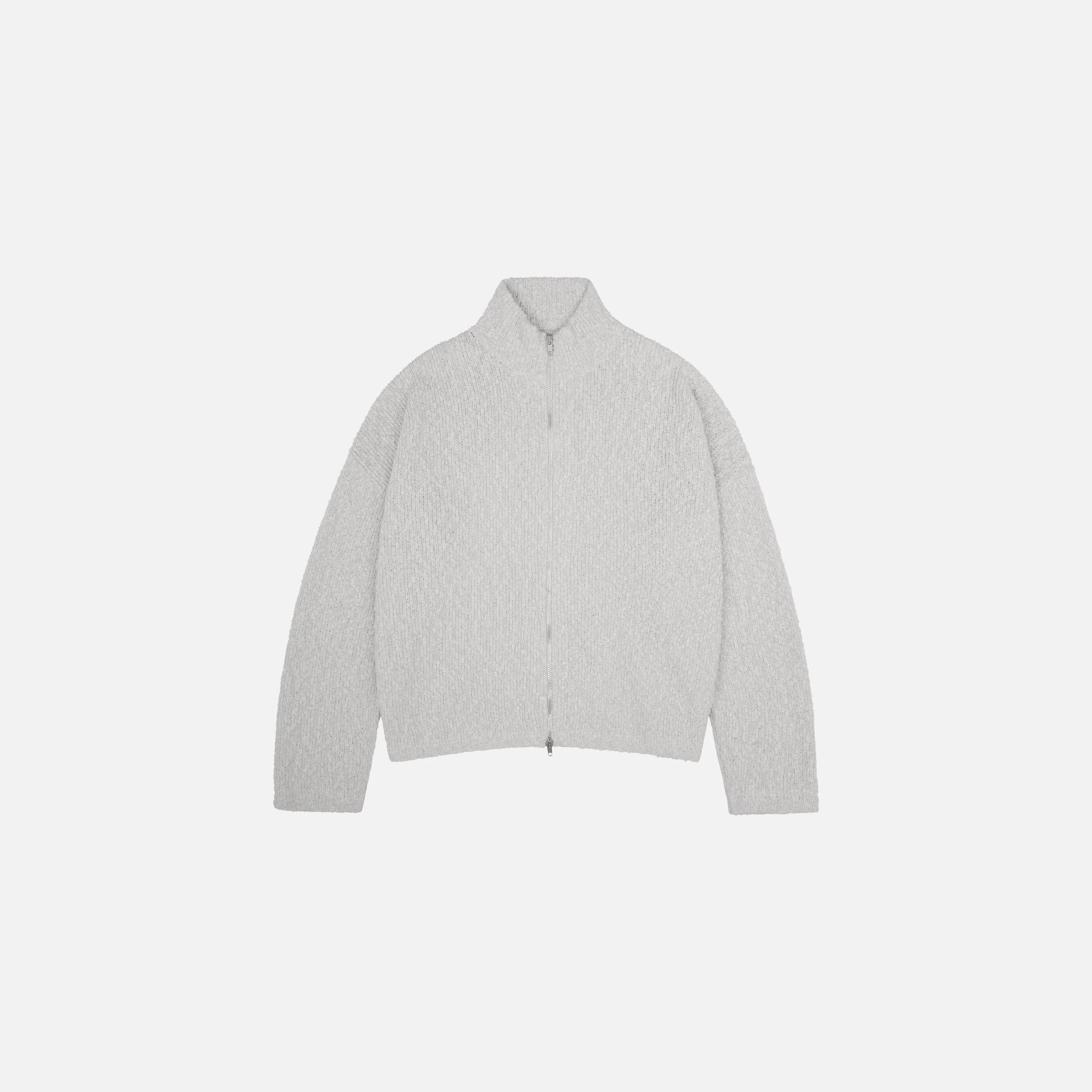 Boucle Hover Zip-Through Knit